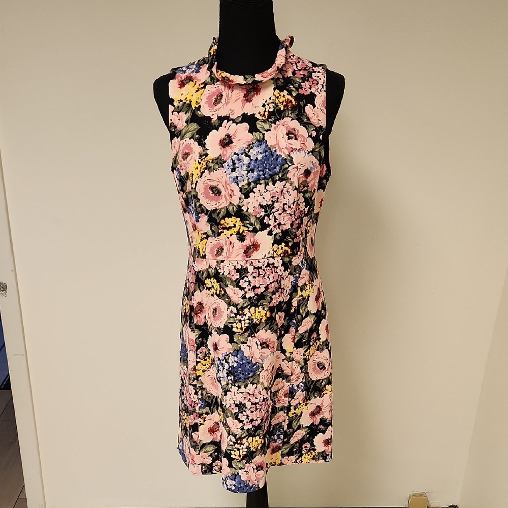 Rebecca Taylor Black Floral Mini Dress